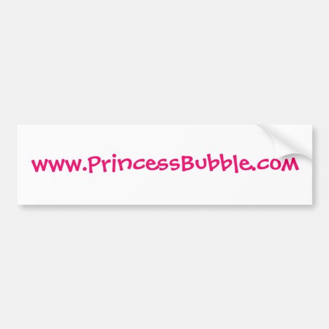 www.PrincessBubble.com Autoaufkleber (Vorne)