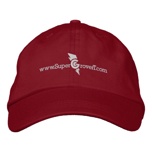www.SuperGroverT.com - StickHat Bestickte Baseballkappe (Vorderseite)