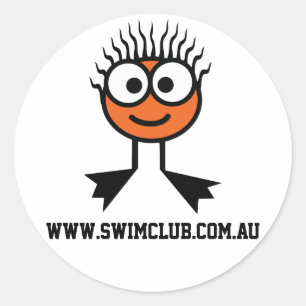 www.swimclub.com.au - orangeCharacter Stickers
