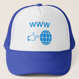 WWW World Wide Web Globe Icon with Hand Pointer Truckerkappe