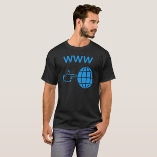 WWW World Wide Web Globus-Symbol mit Handzeiger T-Shirt