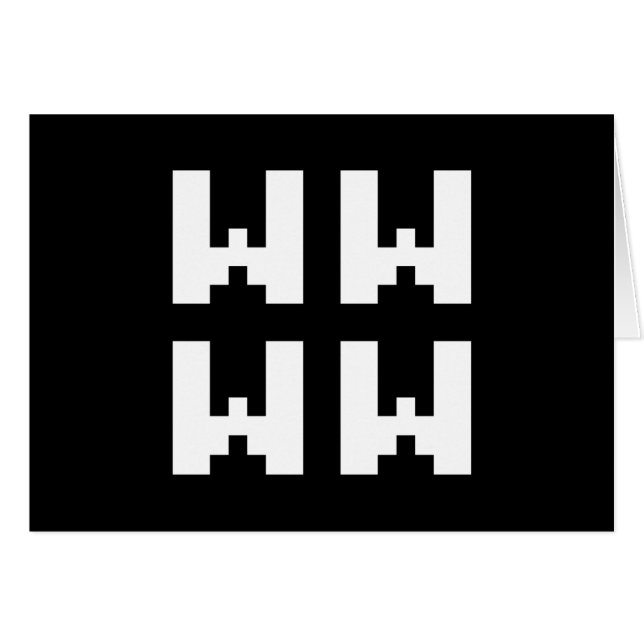 WWWW | LOL Carte de voeux Internet Slang Japonaise (Devant horizontal)