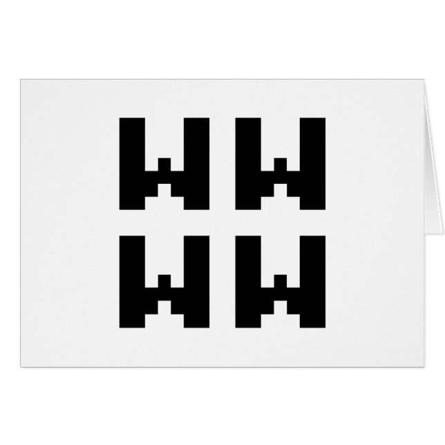 WWWW | LOL Japanese Internet Slang Grußkarte (Vorderseite (Horizontal))