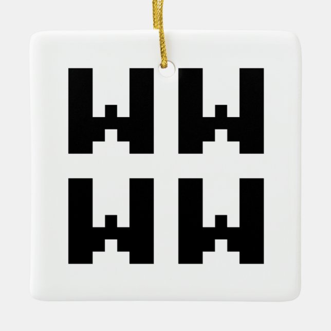 WWWW | LOL Japanisch Internet Slang Keramikornament (Vorderseite)