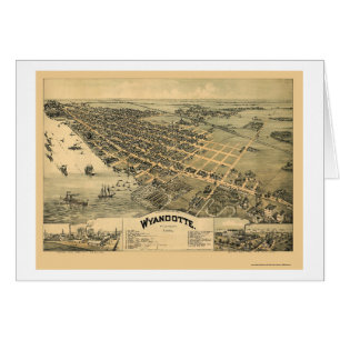 Wyandotte, carte panoramique de MI - 1896