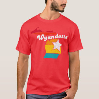 Wyandotte Michigan Vintag Distressed Souvenir 2 T-Shirt