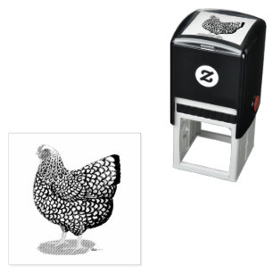Wyandotte: Silberlackierte Hen Permastempel