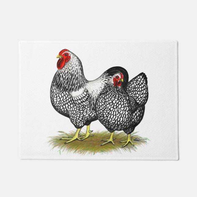 Wyandotte:  Silberne Paare Fußmatte (Vorderseite)