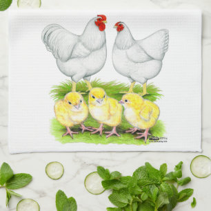 Wyandotte White Chicken Family Handtuch