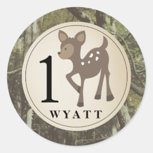 Wyatt Camouflage-Rotwild-Aufkleber Runder Aufkleber