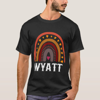 Wyatt Colorful Rainbow men Kindernamensgedanke T-Shirt