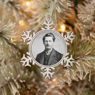 Wyatt Earp: Lawman, Gunfighter, Saloon Keeper Schneeflocken Zinn-Ornament