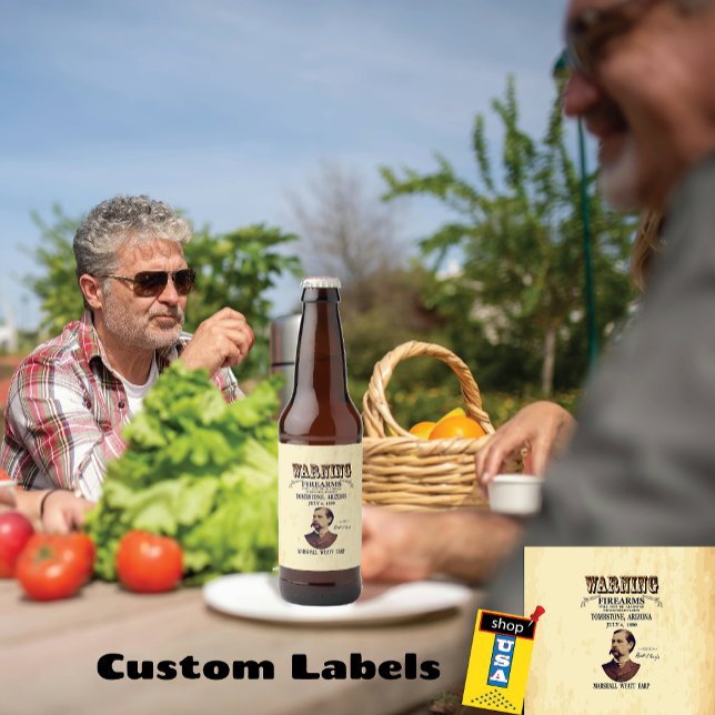 Wyatt Earp ⚖️ Lawman Marshall Old Grabstein Bierflaschenetikett (Von Creator hochgeladen)