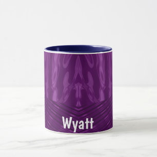 WYATT ~ GLOSSY 3D Glossy Lila Blue Tasse