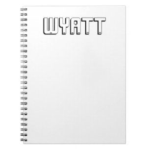 WYATT in Blockbuchstaben, Notizblock