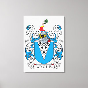Wyche Familienwappen Leinwanddruck
