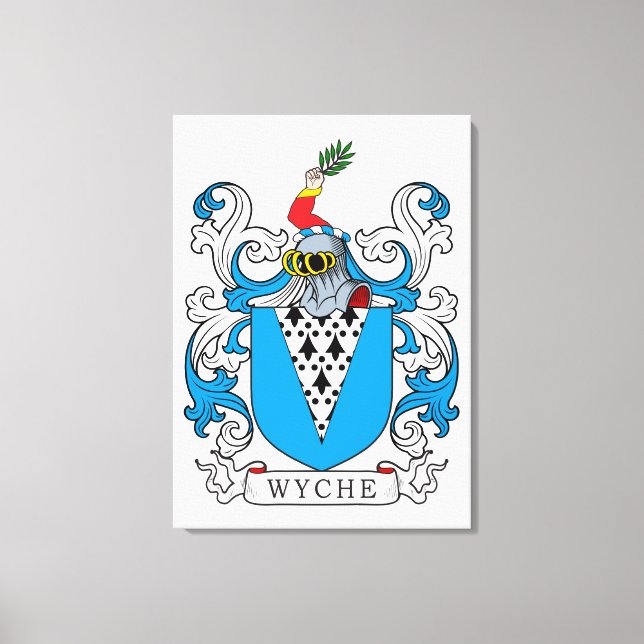 Wyche Familienwappen Leinwanddruck (Vorderseite)