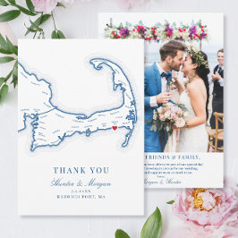 Wychmere Beach Club Cape Cod Wedding Foto Dankeskarte