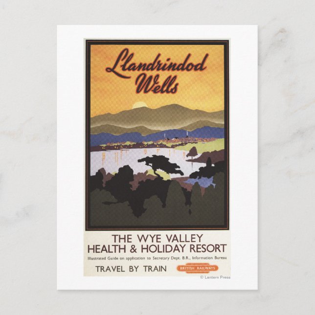 Wye Valley Resort British Rail Poster Postkarte (Vorderseite)