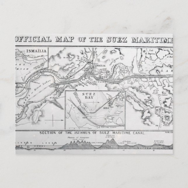 Wylds Offizielle Karte des Suez-Seekanals (Vorderseite)