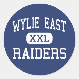 Wylie Ost- Räuber - Highschool - Wylie Texas Runder Aufkleber