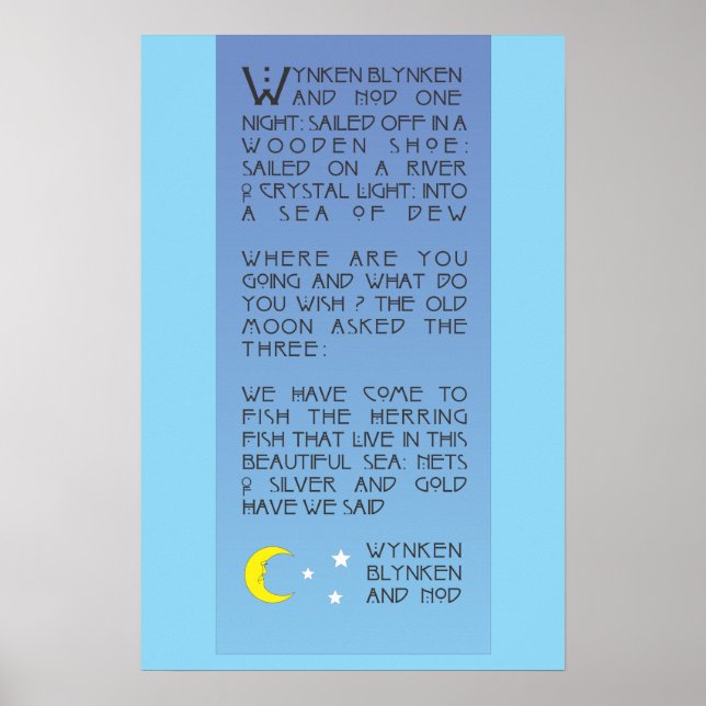 Wynken, Blynken und Nod Poster (Vorne)