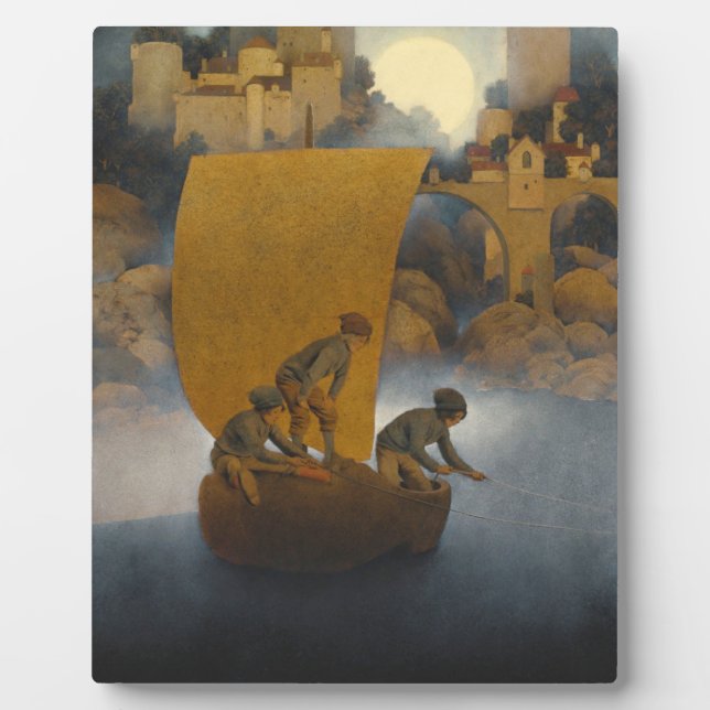 Wynken Blynken und Nod von Maxfield Parrish 1902 Fotoplatte (Vorderseite)