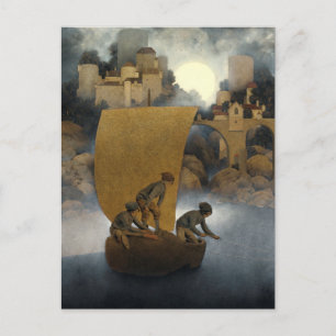 Wynken, Blynken und Nod von Maxfield Parrish 1902 Postkarte