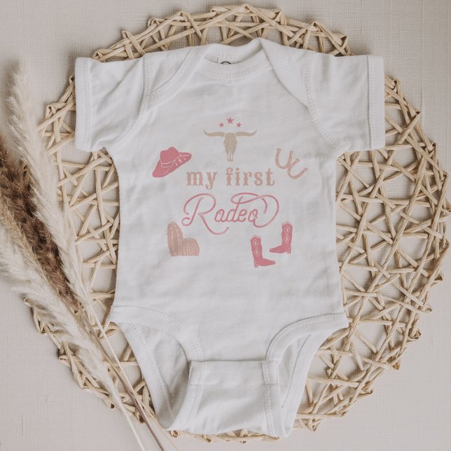 WYNONA Boho Blush Pink 1. Rodeo Cowgirl Country Baby Strampler (Von Creator hochgeladen)