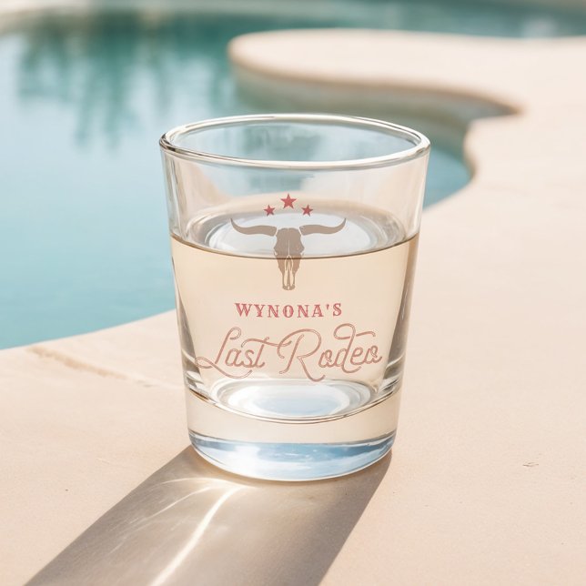 WYNONA Pink Cowgirl Last Rodeo Bachelorette Schnapsglas (Von Creator hochgeladen)