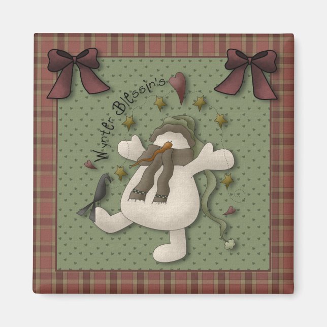 Wynter Blessins Snowman Magnet (Vorne)