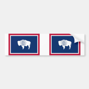 Wyomimg-Flagge Autoaufkleber