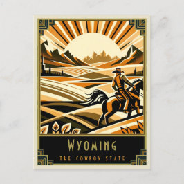 Wyoming | Art Deco Postkarte