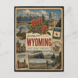 Wyoming Authentische Vintage-Postkarte Postkarte