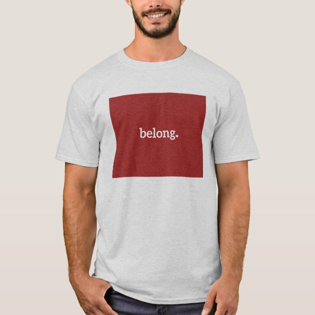 Wyoming Belong Staat Map T - Shirt (Vorderseite)