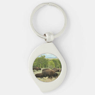 Wyoming Bison Nature Animal Fotografy Schlüsselanhänger
