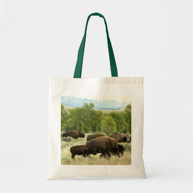 Wyoming Bison Nature Animal Fotografy Tragetasche (Vorne)