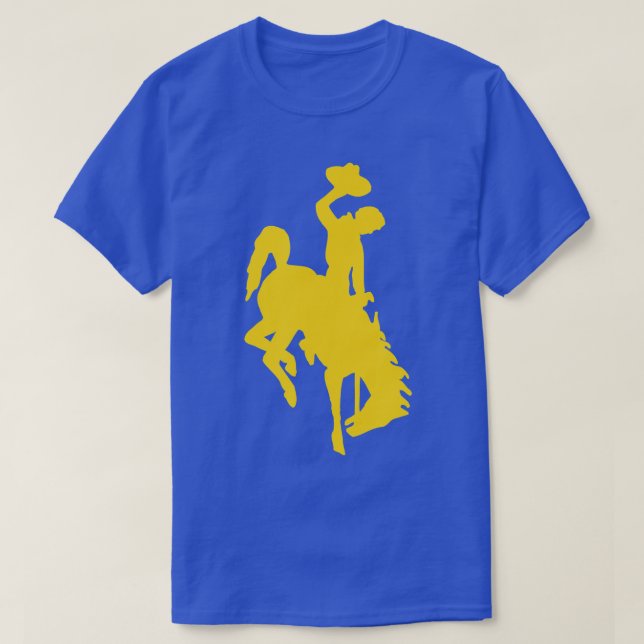 Wyoming Cowboy reiten ein Buckpferd T-Shirt (Design vorne)