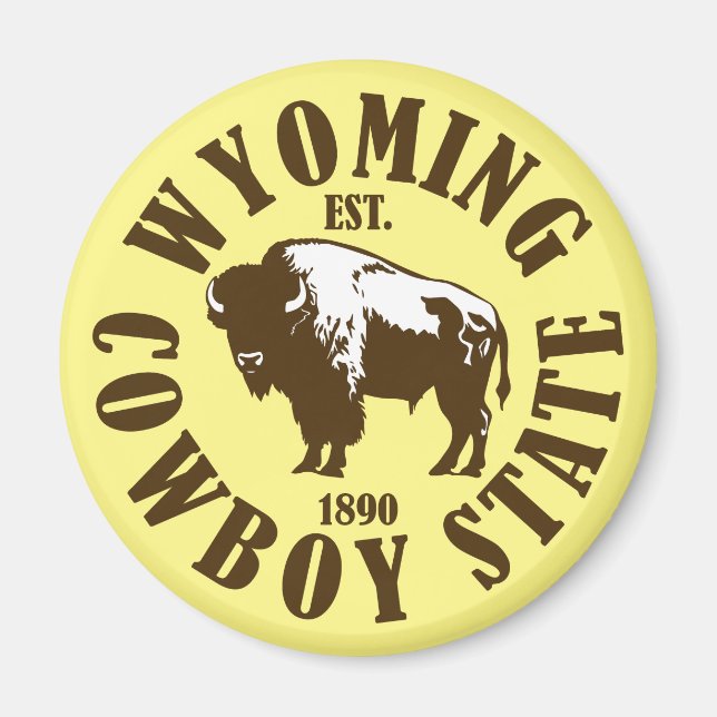 Wyoming, Cowboy-Staat Magnet (Vorne)
