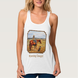 Wyoming Cowgirl am Rinderpferd Tank Top