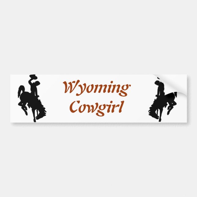 Wyoming-Cowgirl Autoaufkleber (Vorne)