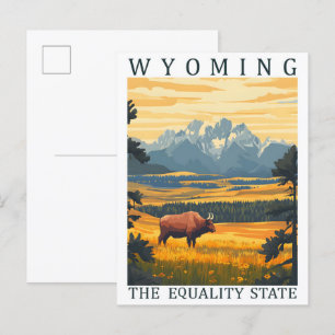 Wyoming der Gleichheitsstaat USA Reiseort Postkarte