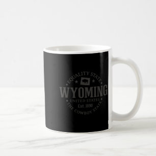 Wyoming Equality State Est 1890 Vintage Cowboy Sta Kaffeetasse