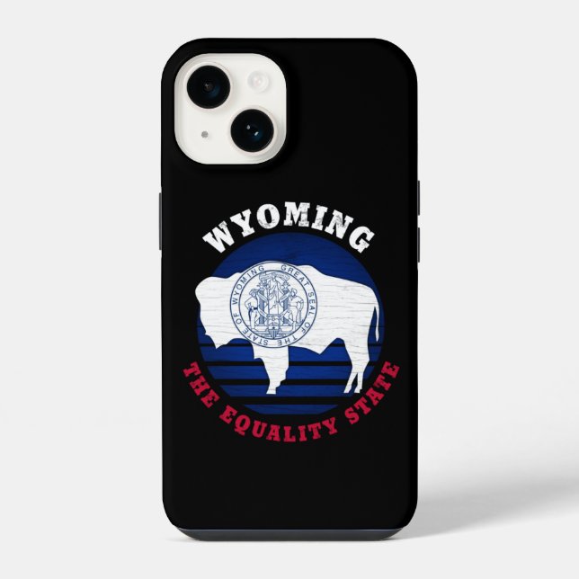 WYOMING EQUALITY STATE FLAG iPhone 14 HÜLLE (Rückseite)