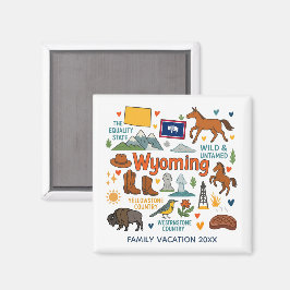 Wyoming Family Vacation Keepsake Custom Magnet