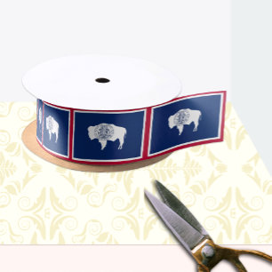 Wyoming Flag Band, USA, Wyoming Mode /sports Satinband