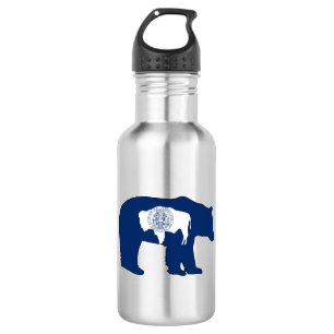 Wyoming Flag Bär Edelstahlflasche