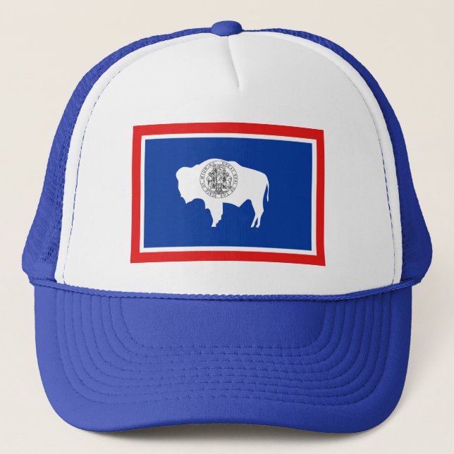 Wyoming Flag Hat Truckerkappe (Vorderseite)