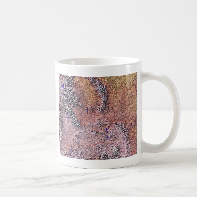 Wyoming Flag + Map-Tasse Kaffeetasse (Rechts)