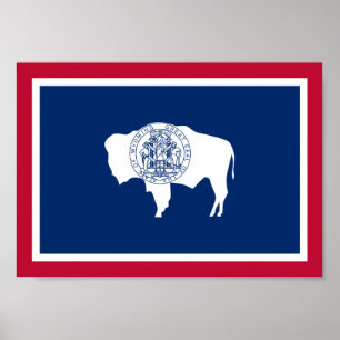 Wyoming Flag Poster